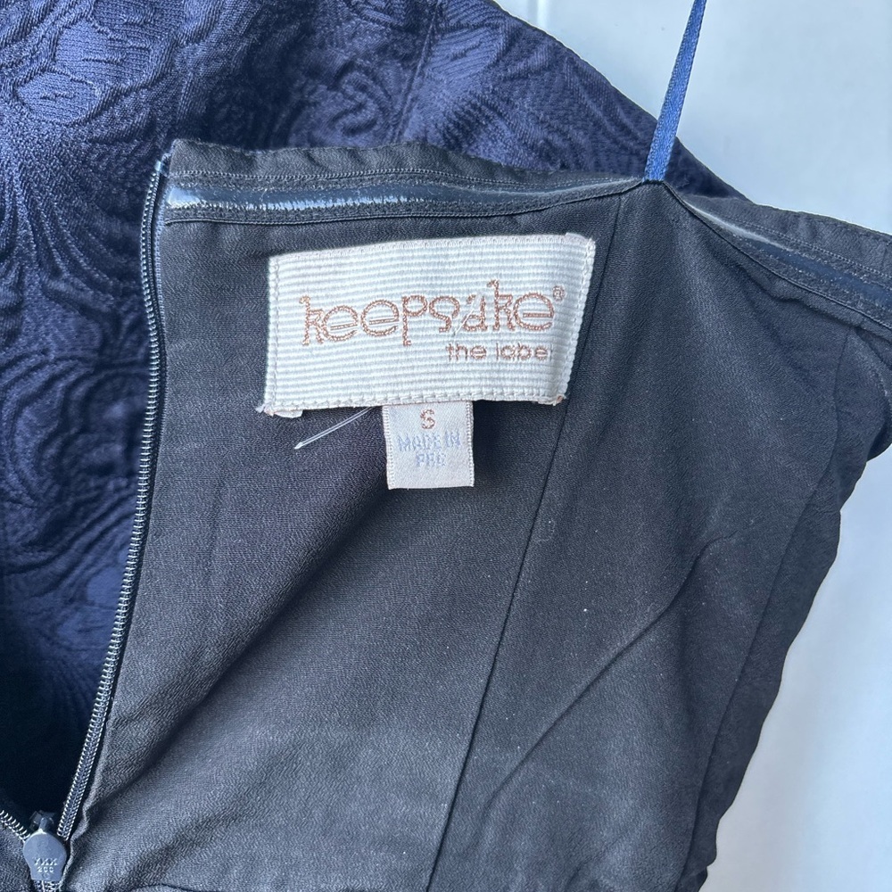 KEEPSAKE the Label Navy Strapless Textured Bustier Dress - Picture 4 of 10